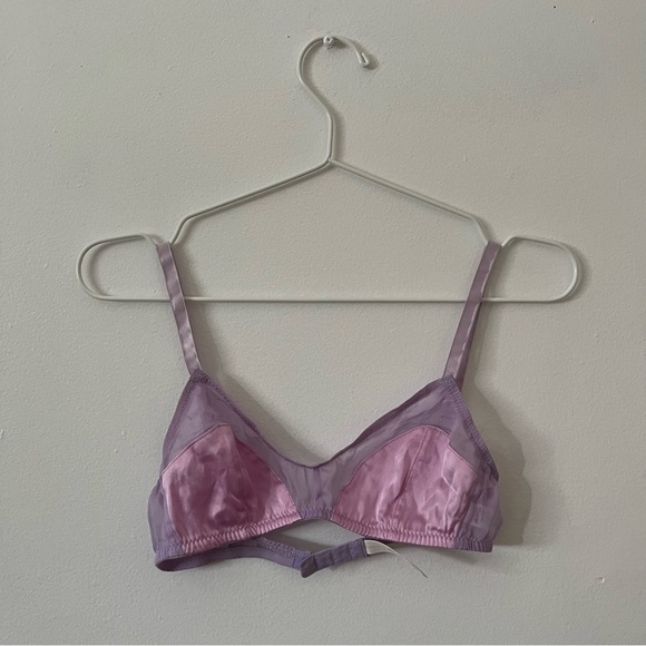 Araks Purple Silk Bralette - Picture 2 of 5